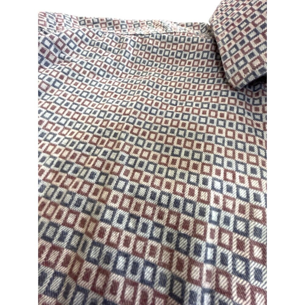 Thomas Dean Mens Shirt Long Sleeves MultI Geometric Constrasting Size XXL TTG - Picture 4 of 6